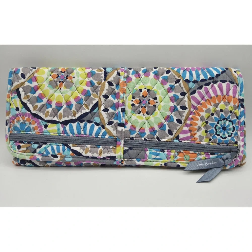 Vera Bradley Curling Iron Flat Iron Cover Zipper pocket Travel Sunny Medallion